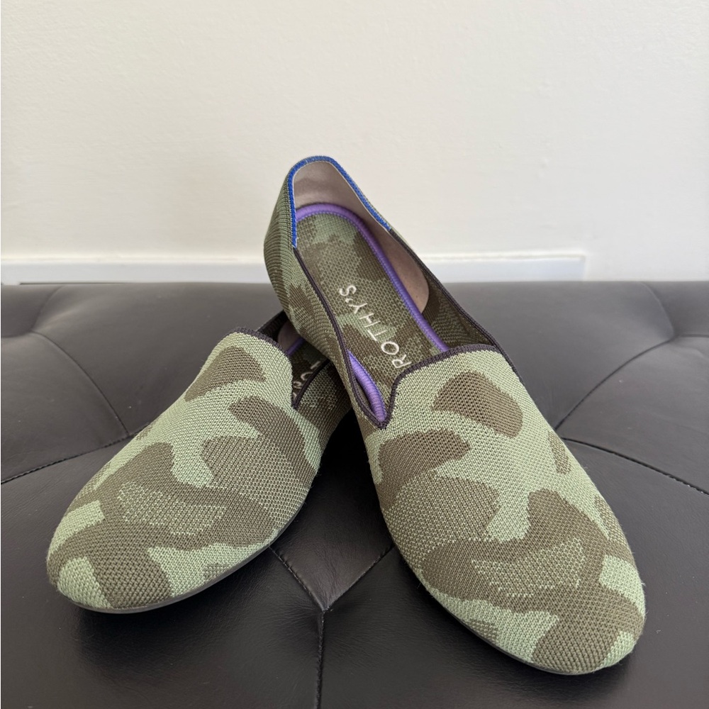 Rothy's Green Camo OG Loafers